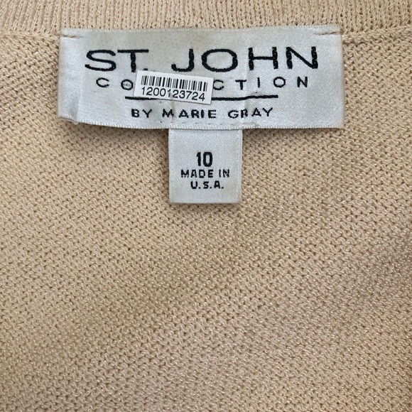 🆕🏷️ St.John Collection by Marie Gray Long Tan Blazer - Picture 13 of 14